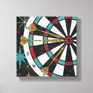Illustrative Dartscheibe Leinwanddruck