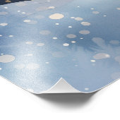 Illustrative des Nachthimmel-Dorfes im Schnee Fotodruck (Ecke)