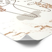 Illustrative Frauenkunst mit Motivierend Angebot Poster (Ecke)