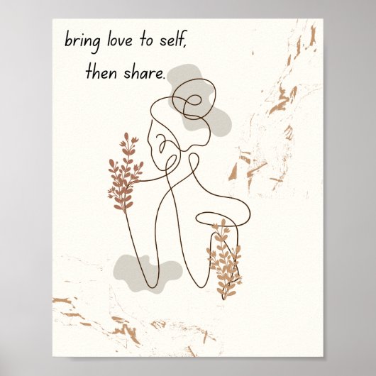 Illustrative Frauenkunst mit Motivierend Angebot Poster (Vorne)