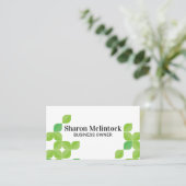 Illustrative Grüne Blätter Visitenkarte (Stehend Vorderseite)