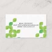 Illustrative Grüne Blätter Visitenkarte (Rückseite)