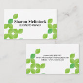 Illustrative Grüne Blätter Visitenkarte (Vorne/Hinten)