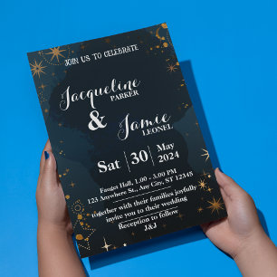 Illustrative Hochzeit zwischen Marine und Black Ni Einladung