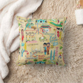 Illustrative Karte Kuala Lumpur Cotton Throw Kisse Kissen (Decke)