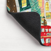 Illustrative London Stadt im Schnee Weihnachten Mousepad (Ecke)