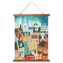 Illustrative London Stadt im Schnee Weihnachten