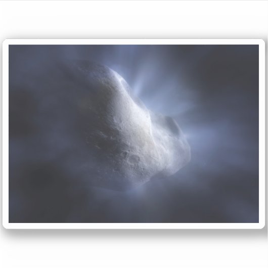 Illustrative Nah-up der Comet Tempel. Aufkleber (Vorderseite)