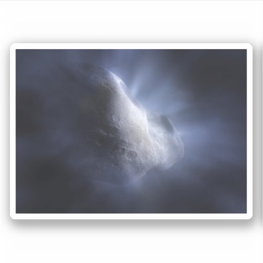 Illustrative Nah-up der Comet Tempel. Aufkleber (Vorderseite)