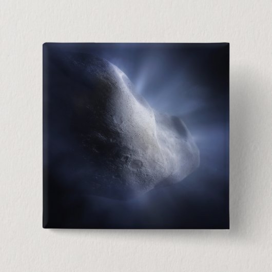 Illustrative Nah-up der Comet Tempel. Button (Vorderseite)