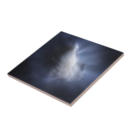 Illustrative Nah-up der Comet Tempel. Fliese (Seite)