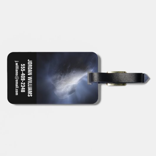 Illustrative Nah-up der Comet Tempel. Gepäckanhänger (Rückseite horizontal)