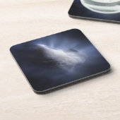 Illustrative Nah-up der Comet Tempel. Getränkeuntersetzer (Linke Seite)