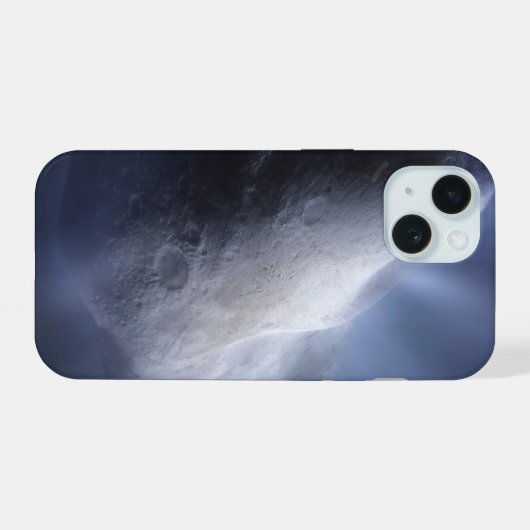 Illustrative Nah-up der Comet Tempel. iPhone 15 Hülle (Rückseite (Horizontal))