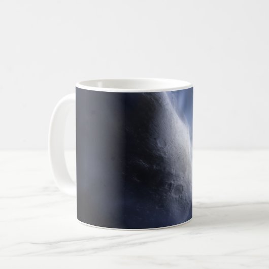 Illustrative Nah-up der Comet Tempel. Kaffeetasse (Vorderseite Links)