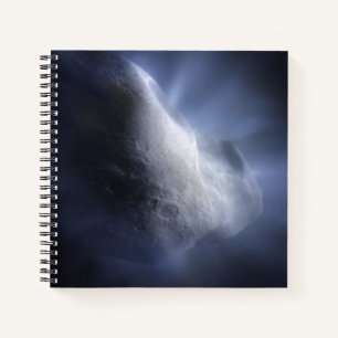 Illustrative Nah-up der Comet Tempel. Notizblock