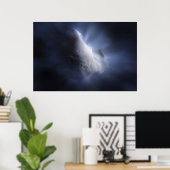 Illustrative Nah-up der Comet Tempel. Poster (Heimbüro)