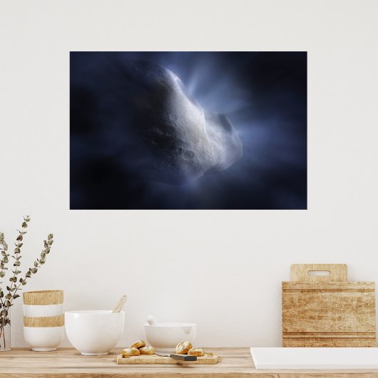 Illustrative Nah-up der Comet Tempel. Poster (Küche)