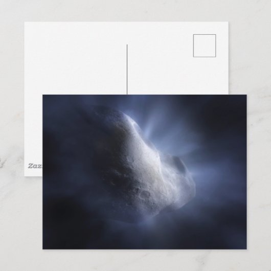 Illustrative Nah-up der Comet Tempel. Postkarte (Vorne/Hinten)