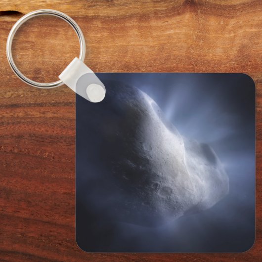 Illustrative Nah-up der Comet Tempel. Schlüsselanhänger (Vorderseite)