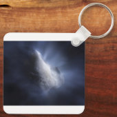 Illustrative Nah-up der Comet Tempel. Schlüsselanhänger (Rückseite)