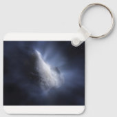 Illustrative Nah-up der Comet Tempel. Schlüsselanhänger (Rückseite)