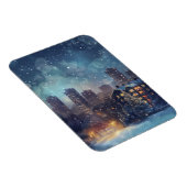Illustrative New Yorker Stadt im Schnee Magnet (Rechte Seite)