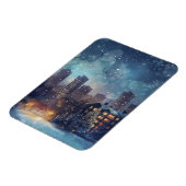 Illustrative New Yorker Stadt im Schnee Magnet (Linke Seite)