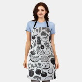 Illustrative Obst- und Gemüsezeichnungen Schürze (Getragen)