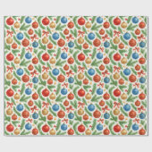 Illustrative Ornamente & Tannenpapier Geschenkpapier (Flach)