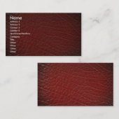Illustrative rote lederne Beschaffenheit Visitenkarte (Vorne/Hinten)