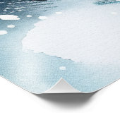 Illustrative Weihnachtsstadt im Schnee Fotodruck (Ecke)