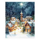 Illustrative Weihnachtsstadt im Schnee Fotodruck (Vorne)