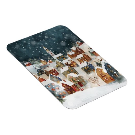 Illustrative Weihnachtsstadt Magnet (Rechte Seite)