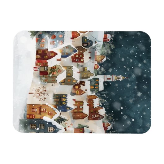 Illustrative Weihnachtsstadt Magnet (Horizontal)