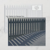 Illustrativer Zaun und Schatten Postkarte (Vorne/Hinten)