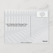 Illustrativer Zaun und Schatten Postkarte (Rückseite)