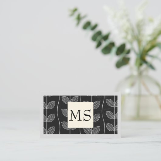 Illustratives Muster der Chalk-Blume Visitenkarte (Stehend Vorderseite)