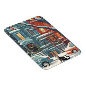 Illustratives New Yorker Stadtretro Magnet (Rechte Seite)