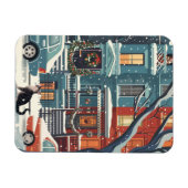 Illustratives New Yorker Stadtretro Magnet (Horizontal)