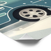 Illustratives New Yorker Stadtretro Poster (Ecke)