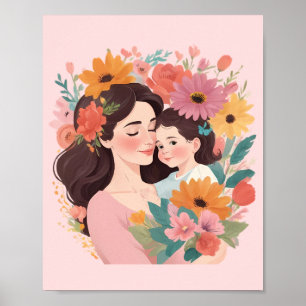 Illustrator für den Muttertag Poster