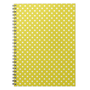 Illustrator für gelbe Polka-Dots-Muster Notizblock