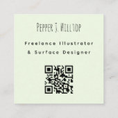 Illustrator-Oberflächendesigner QR-Code Quadratische Visitenkarte (Rückseite)