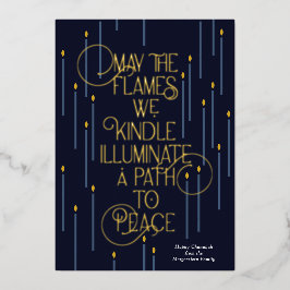 Illustrieren eines Weges zum Friedenspfad Hanukkah Folien Feiertagskarte