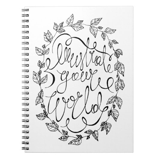 Illustrieren Sie Ihre Weltkalligraphie Notizblock (Vorderseite)