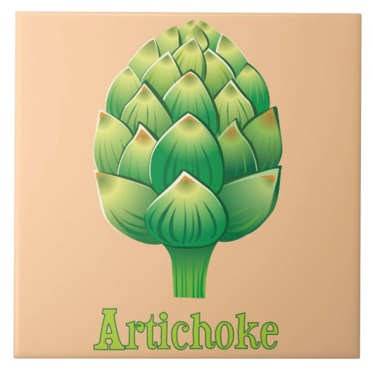 Illustriert Artichoke Decorative Küche Tile Fliese (Vorderseite)