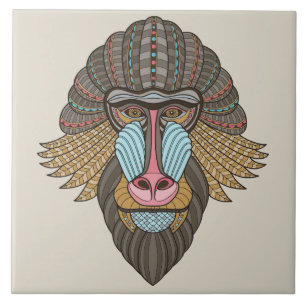 illustriert Baboon Fliese