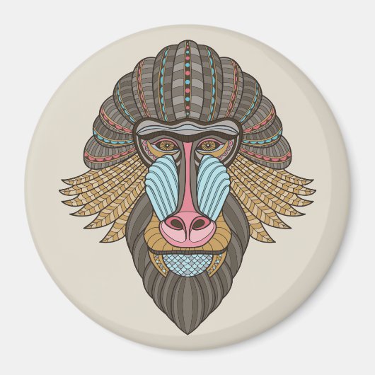 illustriert Baboon Magnet (Vorne)