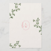 Illustriert Bespoke | Hochzeitmenü Menükarte (Rückseite)